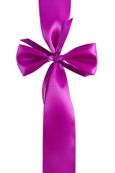Элегантные фиолетовые ленты и лук — стоковое фото