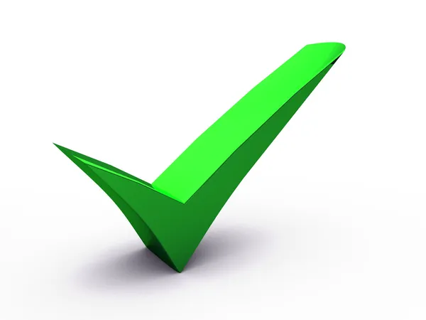 stock image Green check mark. 3d image.