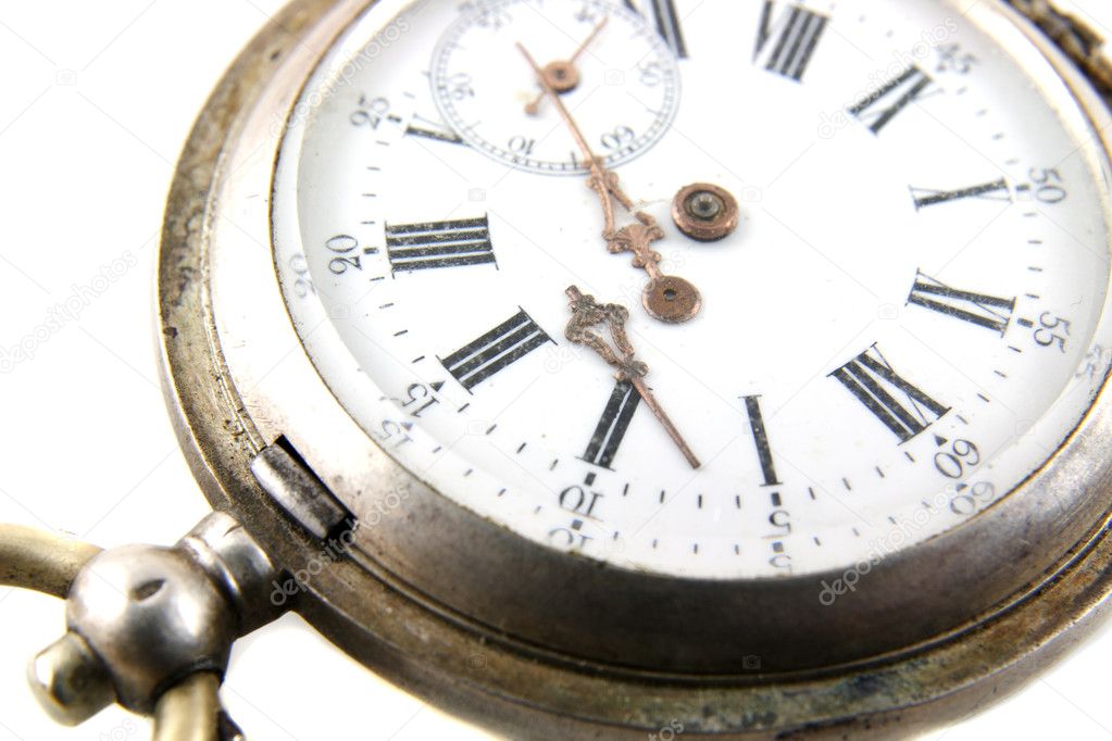 Old broken pocket watch — Stock Photo © aigarsr 10161663