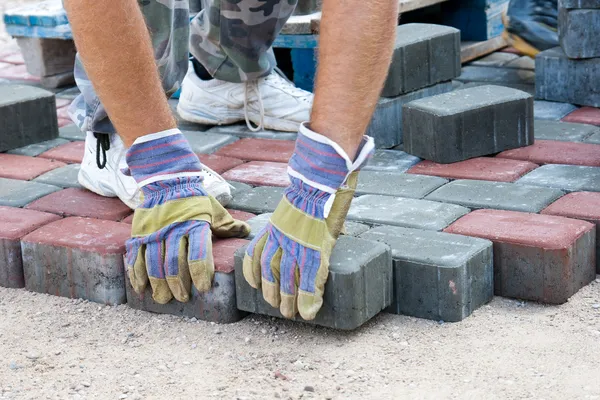 Brick asfaltläggare — Stockfoto