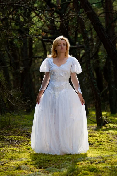 Bride in forest — Stock Photo, Image