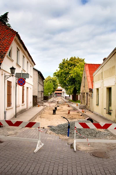 Реконструкция улиц — стоковое фото