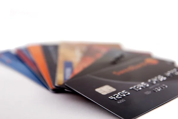 Стопка кредитних карток — стокове фото