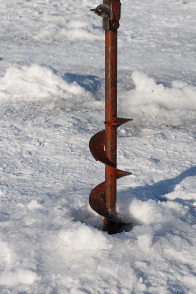 Ice drill — Stock Photo, Image