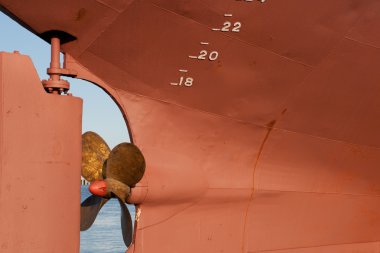 The propeller of a ship clipart