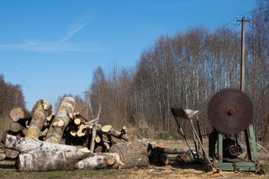 eski makine Daire bıçkılar - elektrikli testere