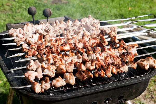 Grill with meat — Stock Photo, Image