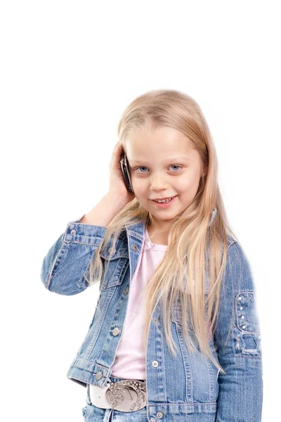 Young girl on cell phone — Stock Photo, Image