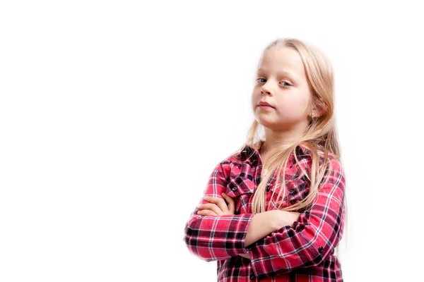 A very serious little girl — Stock Photo, Image