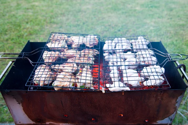 Grilling Meat — Stock Photo, Image