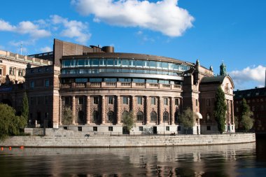 Riksdagen (Swedish Parliament) in Stockholm. clipart