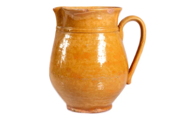 Brown clay jug — Stock Photo, Image
