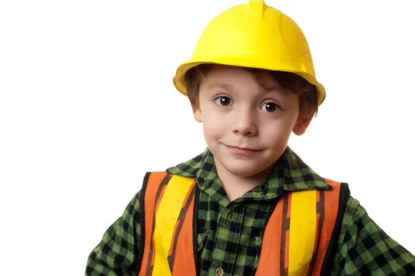 Pequeño trabajador de la construcción — Foto de Stock