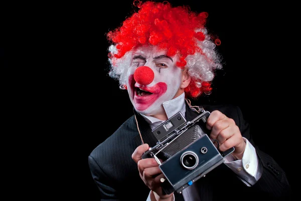 Instant camera clown — Stock Photo, Image