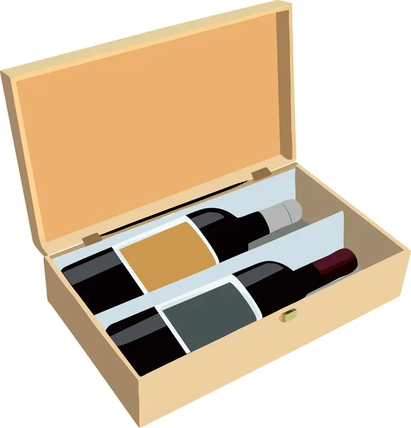 Cassetta di vino — Stock Vector