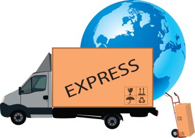 Truck transport clipart