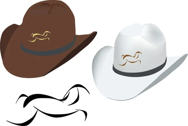 Ковбойські капелюхи — стоковий вектор