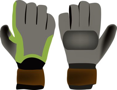 Sports gloves clipart