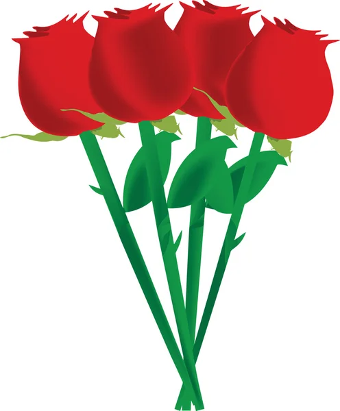 Flor roja — Vector de stock