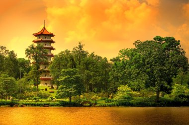 Singapore pagoda clipart