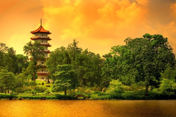 Singapur pagoda — Stock fotografie