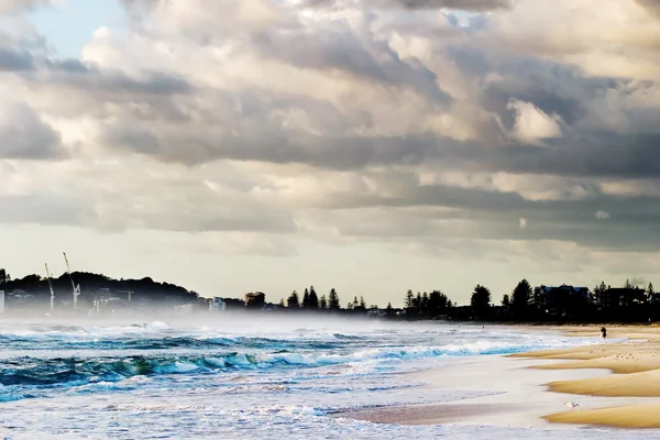 Stormachtige strand Stockfoto