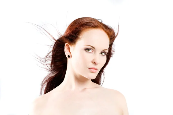 Headshot of red headed beauty — Stock Photo, Image