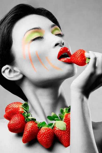 Erdbeerfreude — Stockfoto