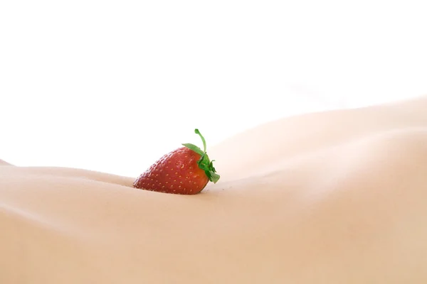 stock image Strawberry on nude