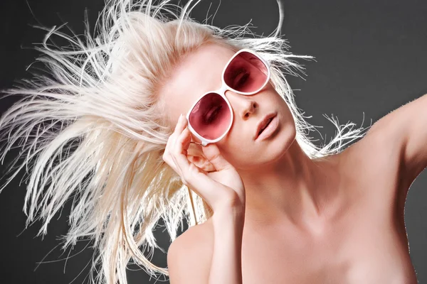 Topless hair blow — Stock Photo, Image