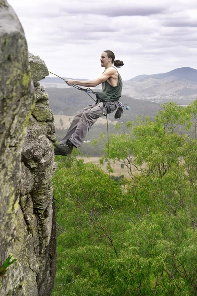 stock image Abseiling