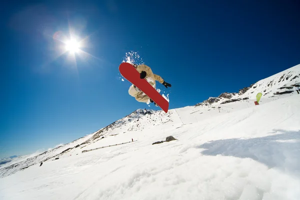 Snowboarding akce — Stock fotografie
