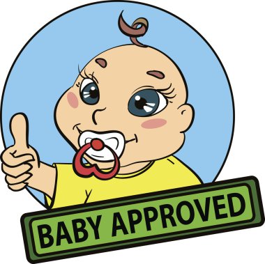 Baby approved vector seal. clipart