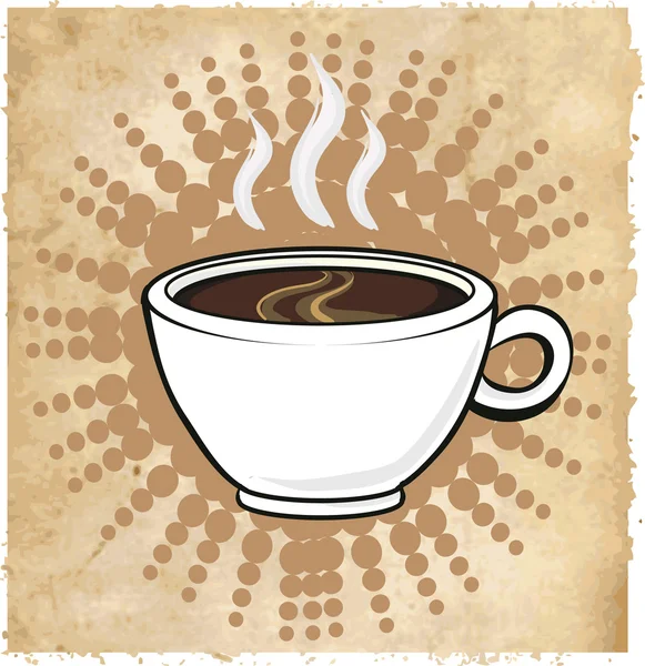 Białe filiżanka herbaty lub kawiarnia — Wektor stockowy