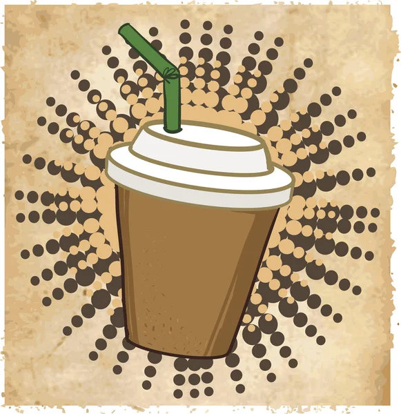 Kubek papierowy kawy jako ilustracja kawa wyjąć — Wektor stockowy