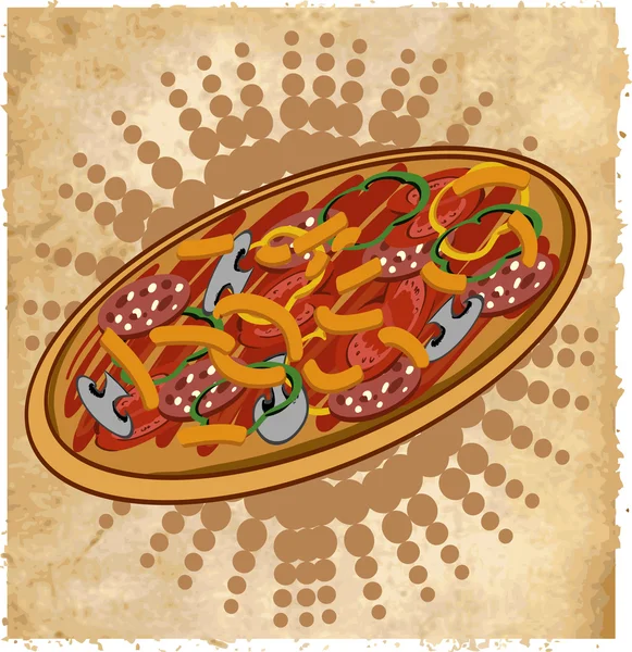 Pizza ikon — Stock Vector