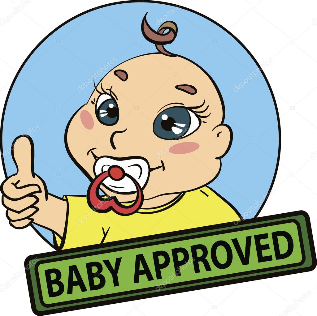 Baby approved vector seal.
