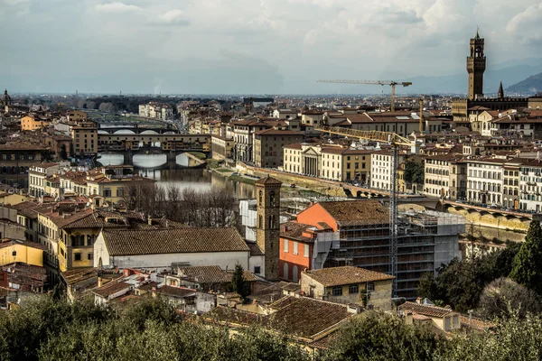 Panorámás kilátással Firenze, toszkán, Olaszország — Stock Fotó