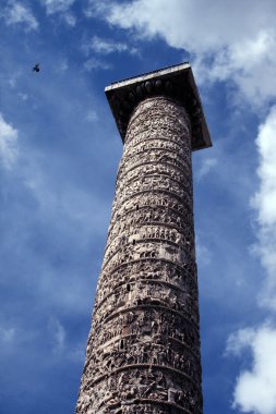 Historic Trajan's column, in Rome, Italy clipart