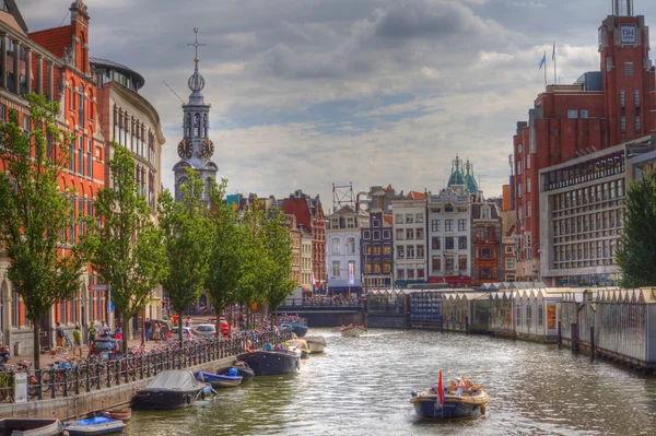 Canale în Amsterdam — Fotografie, imagine de stoc
