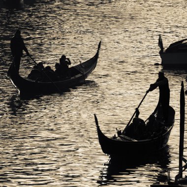 Gondolas in Venice clipart