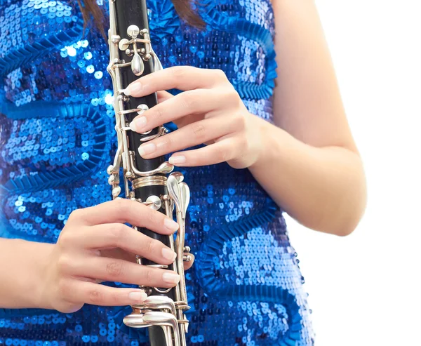 Stock image Girl with clarinet