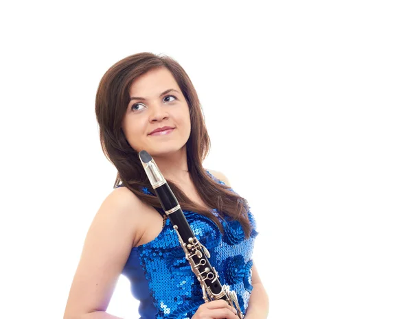 stock image Girl with clarinet