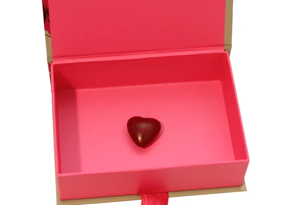 Коробка з символьним серцем — стокове фото