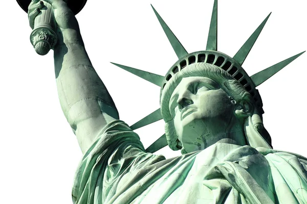 Statua della Libertà Isoalted su bianco — Foto Stock
