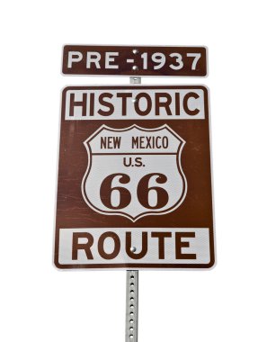 Old Route 66 New Mexico Sign Isolated clipart