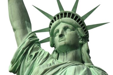 Statue of Liberty Close Up Isolated clipart