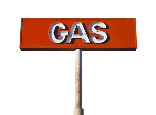 ビンテージ砂漠ガス ネオンサイン分離 — ストック写真