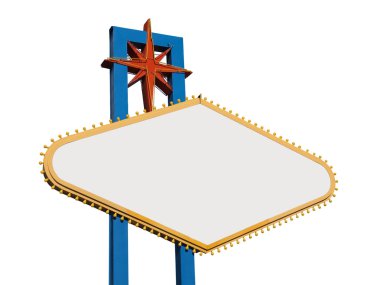 Blank Las Vegas Sign Isolated clipart