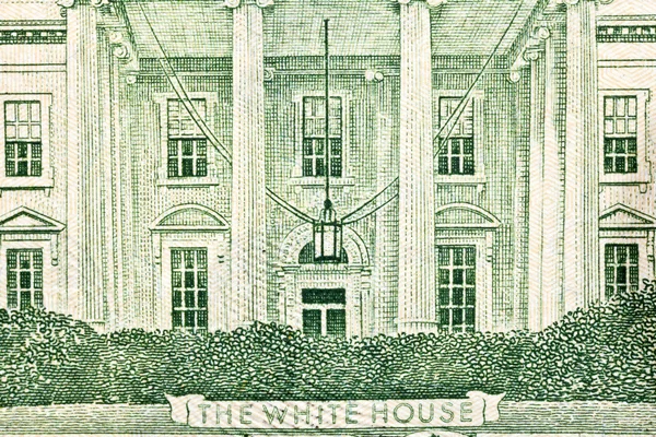 Το λευκό σπίτι μας Δολάριο νομοσχέδιο μακροεντολή στενή επάνω — Φωτογραφία Αρχείου